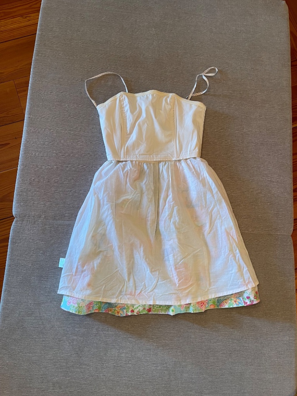 Lilly Pulitzer Strapless Lottie Dress USA Patchwork Size 00 - Picture 9 of 14
